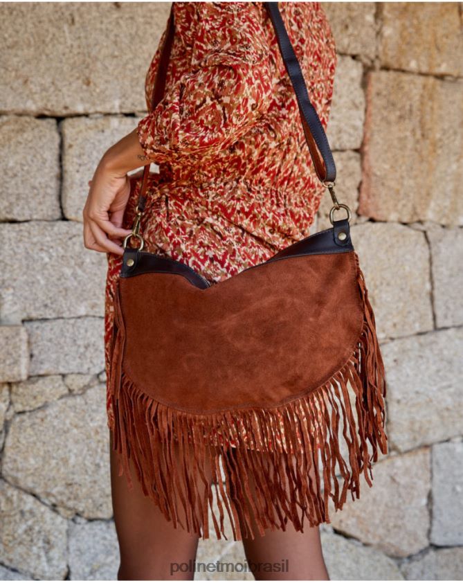 Polin et moi marrom baguete ana bolsa acessórios 6PL246399