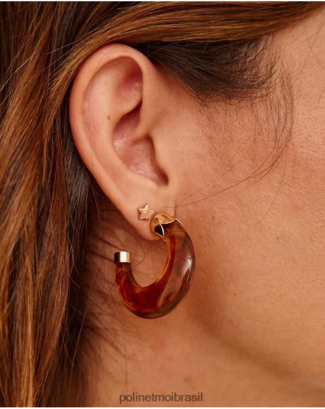 Polin et moi camelo brinco carey luba acessórios 6PL246391