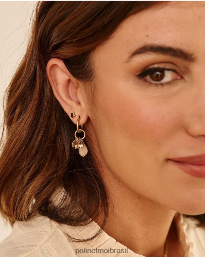 Polin et moi ouro/platina brincos de contas grécia acessórios 6PL246387