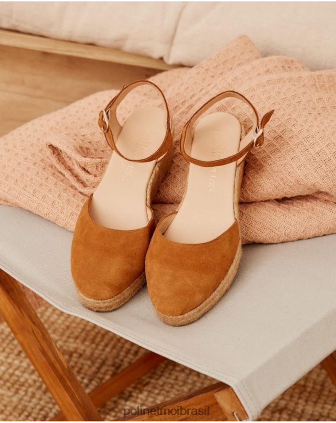 Polin et moi couro linda alpercata redonda calçados 6PL246479