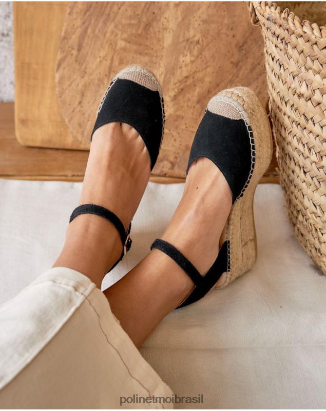 Polin et moi preto alpargata redonda angelina calçados 6PL246419