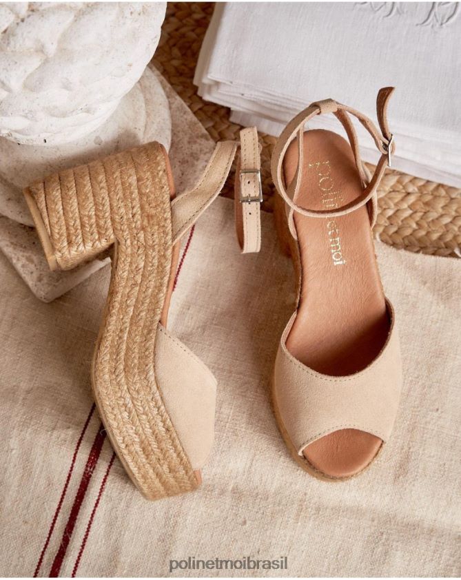 Polin et moi areia sandálias plataforma arina calçados 6PL246410