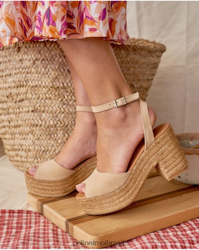Polin et moi areia sandálias plataforma arina calçados 6PL246410