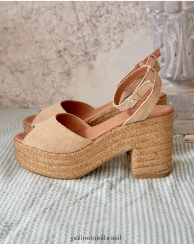 Polin et moi areia sandálias plataforma arina calçados 6PL246410