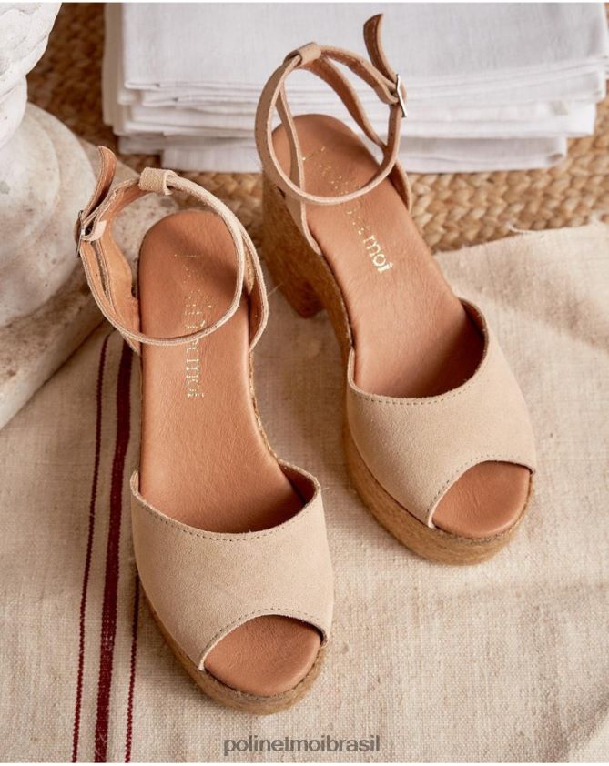 Polin et moi areia sandálias plataforma arina calçados 6PL246410