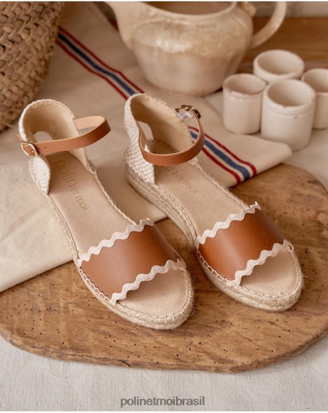 Polin et moi couro sandália ondas anika calçados 6PL246455