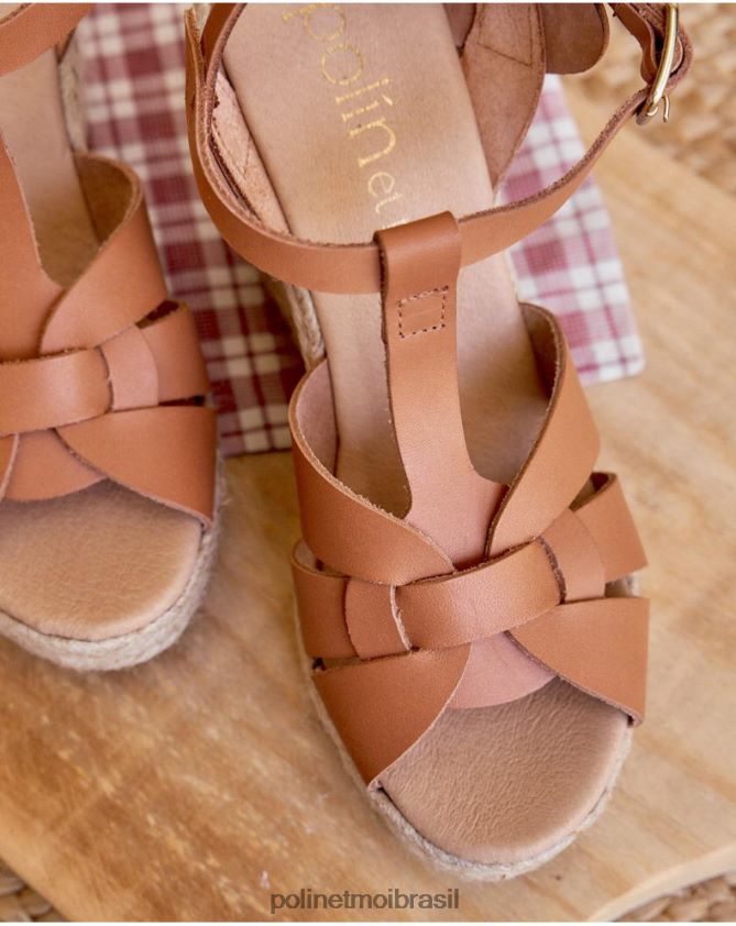 Polin et moi couro sandália zhanna cross calçados 6PL246411