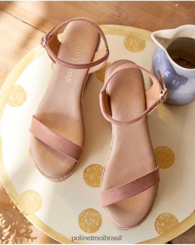 Polin et moi rosa dobradiça forrada com sandália calçados 6PL246437