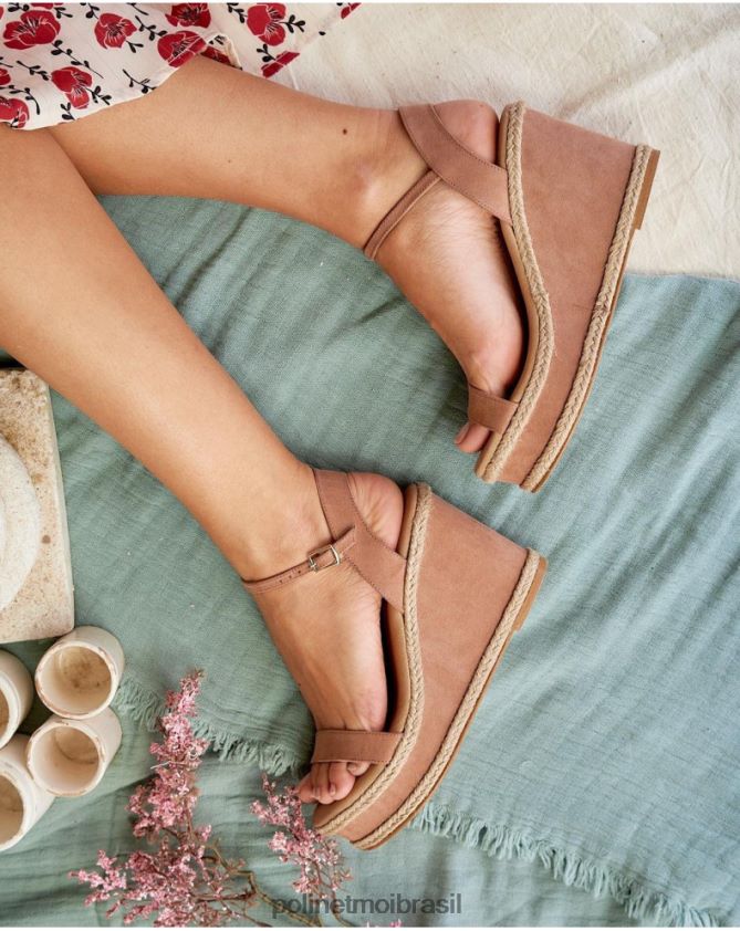 Polin et moi rosa dobradiça forrada com sandália calçados 6PL246437