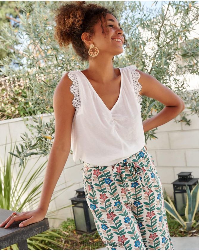 Polin et moi branco blusa de renda mery roupas 6PL246153