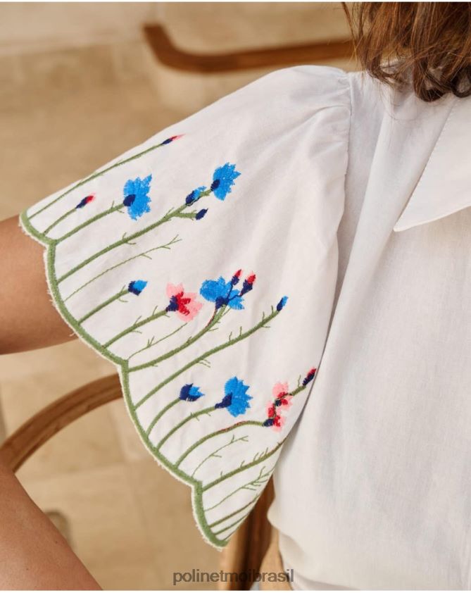Polin et moi branco camisa babado amira roupas 6PL246181