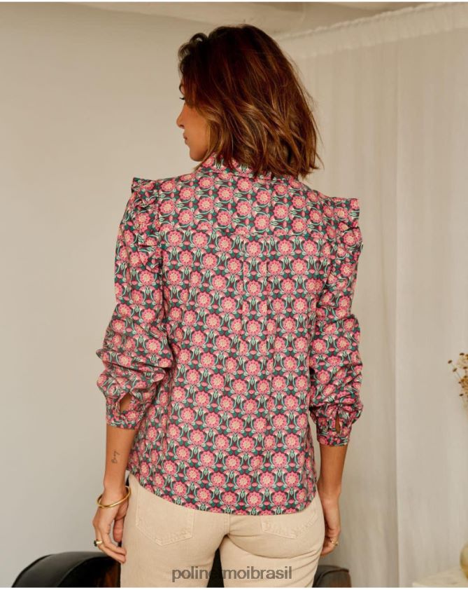 Polin et moi framboesa camisa babados calliope roupas 6PL246229