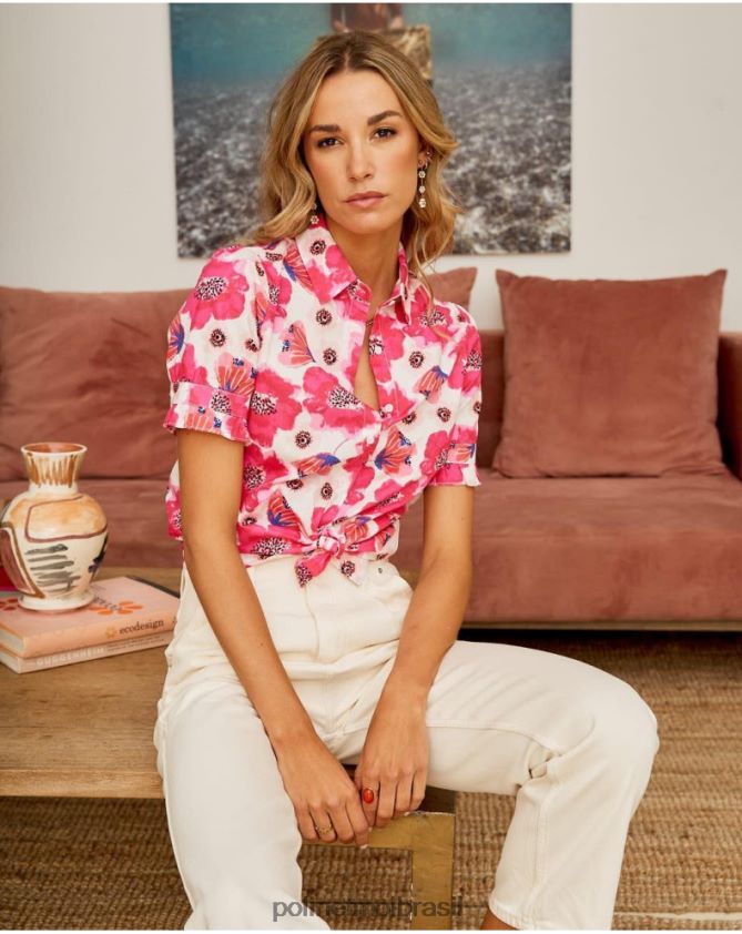 Polin et moi framboesa camisa florida arlene roupas 6PL246193