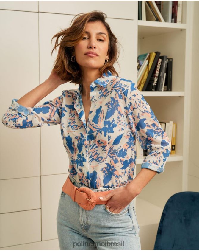 Polin et moi jeans camisa flores aura roupas 6PL246218