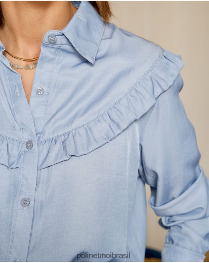 Polin et moi jeans camisa rosana com babados roupas 6PL246236