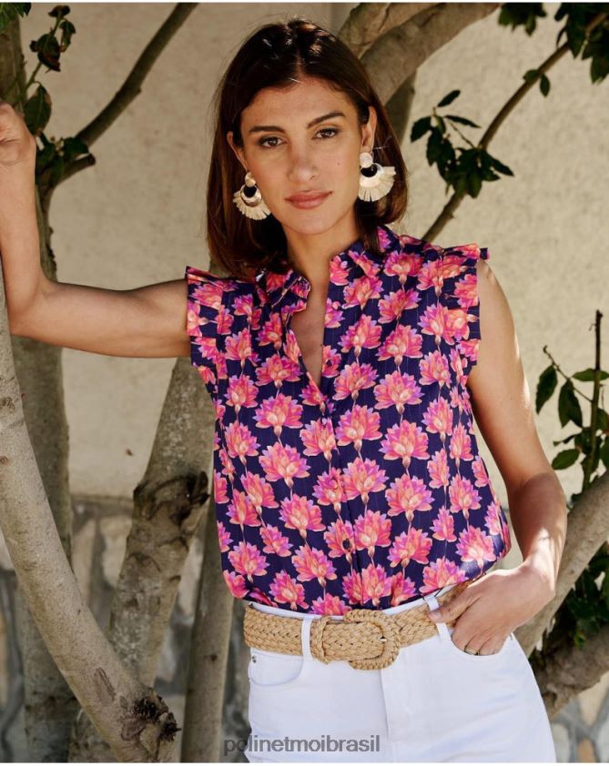Polin et moi lavanda blusa floral jullia roupas 6PL246191