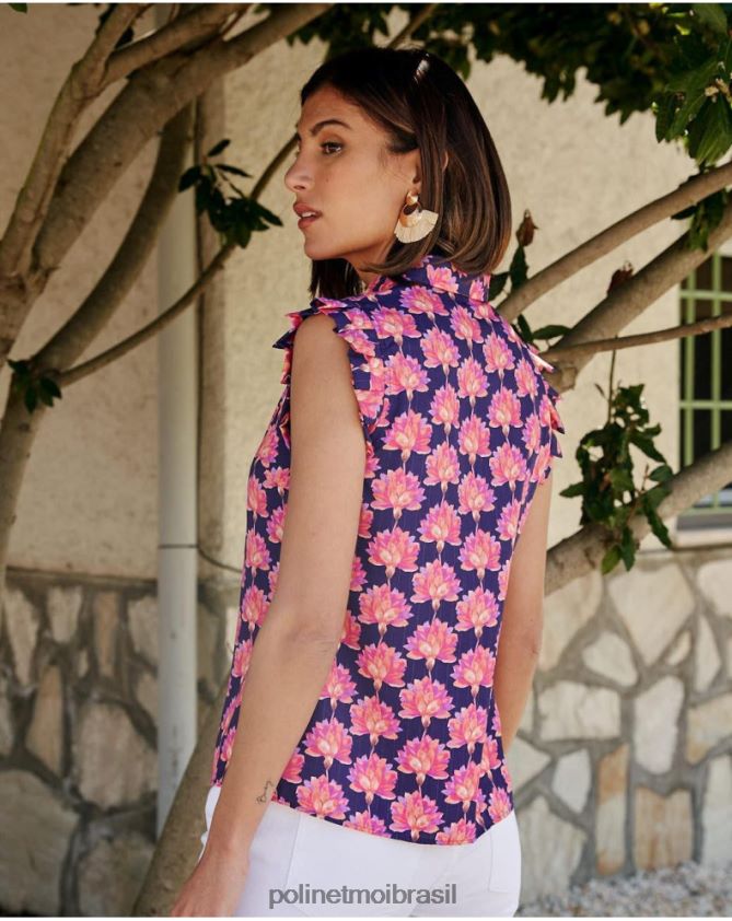 Polin et moi lavanda blusa floral jullia roupas 6PL246191