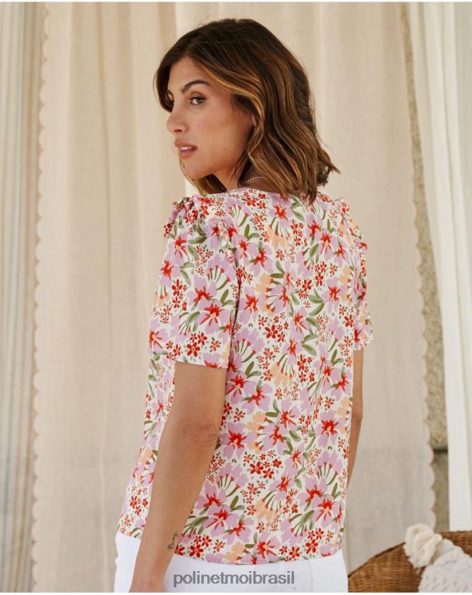 Polin et moi malva blusa floral wilhelmina roupas 6PL246172