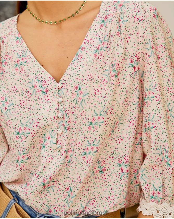 Polin et moi rosa blusa floral giovanna roupas 6PL246207
