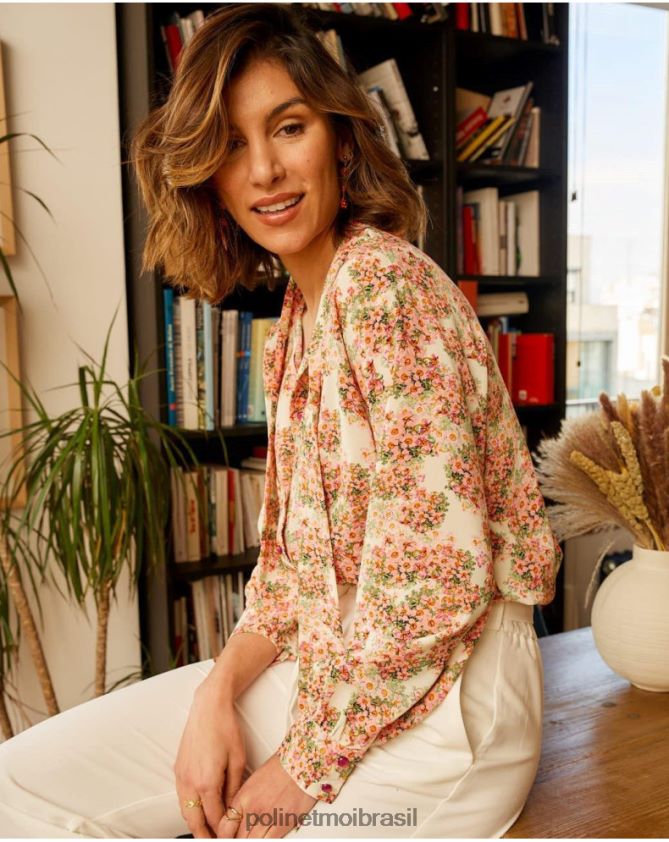 Polin et moi rosa edição de laço de camisa roupas 6PL246221