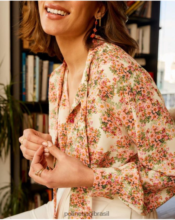 Polin et moi rosa edição de laço de camisa roupas 6PL246221