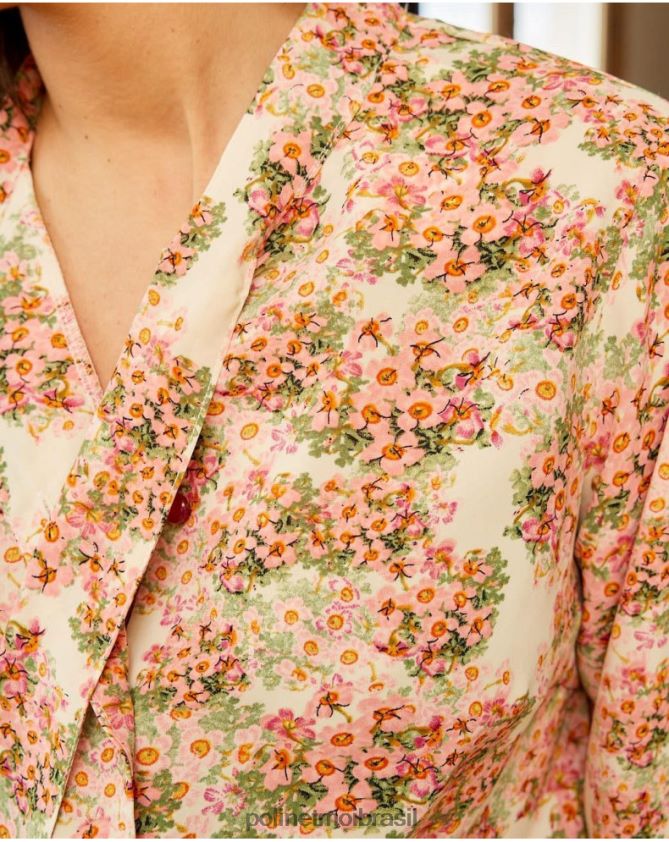 Polin et moi rosa edição de laço de camisa roupas 6PL246221