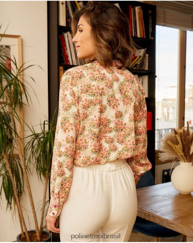 Polin et moi rosa edição de laço de camisa roupas 6PL246221