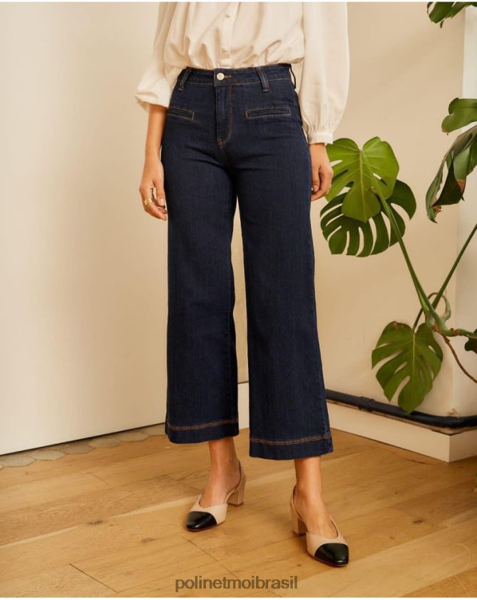 Polin et moi marinho calça bea cropped roupas 6PL246335