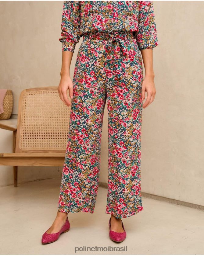 Polin et moi verde esmeralda calça fanni com laço roupas 6PL246331