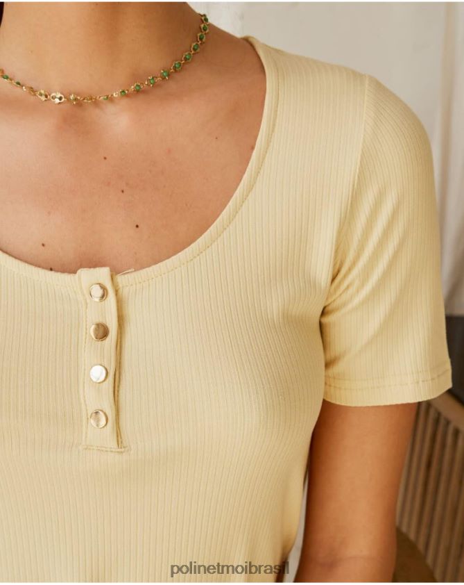 Polin et moi amarelo camiseta canale amelia roupas 6PL246291