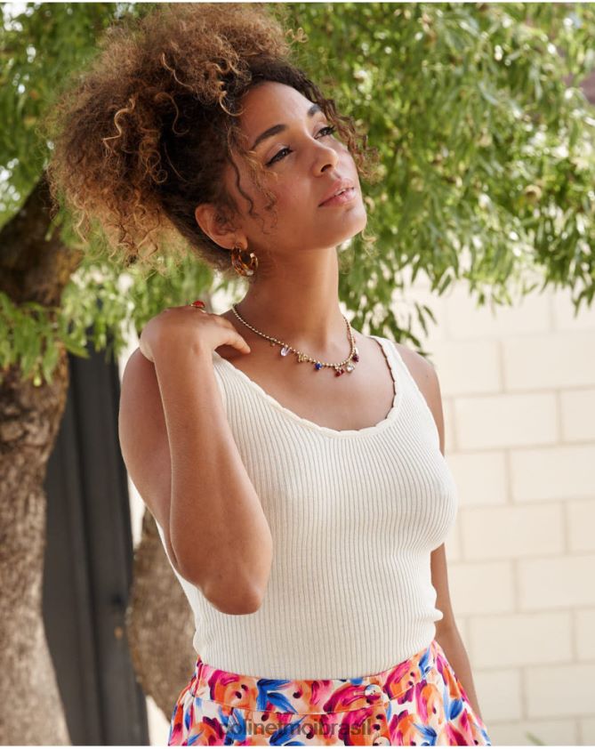 Polin et moi bege top de malha delia roupas 6PL246280