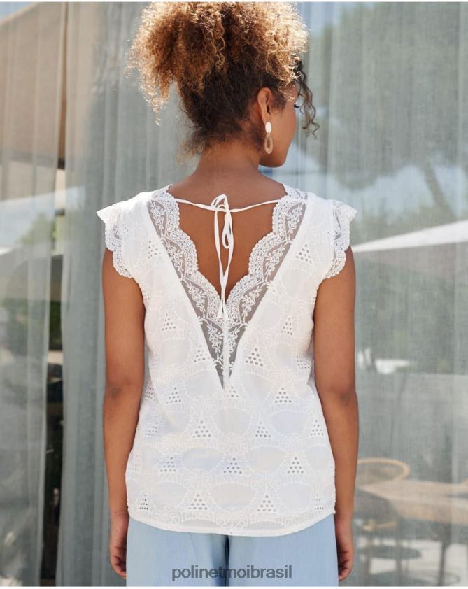 Polin et moi branco top batista amparo roupas 6PL246240