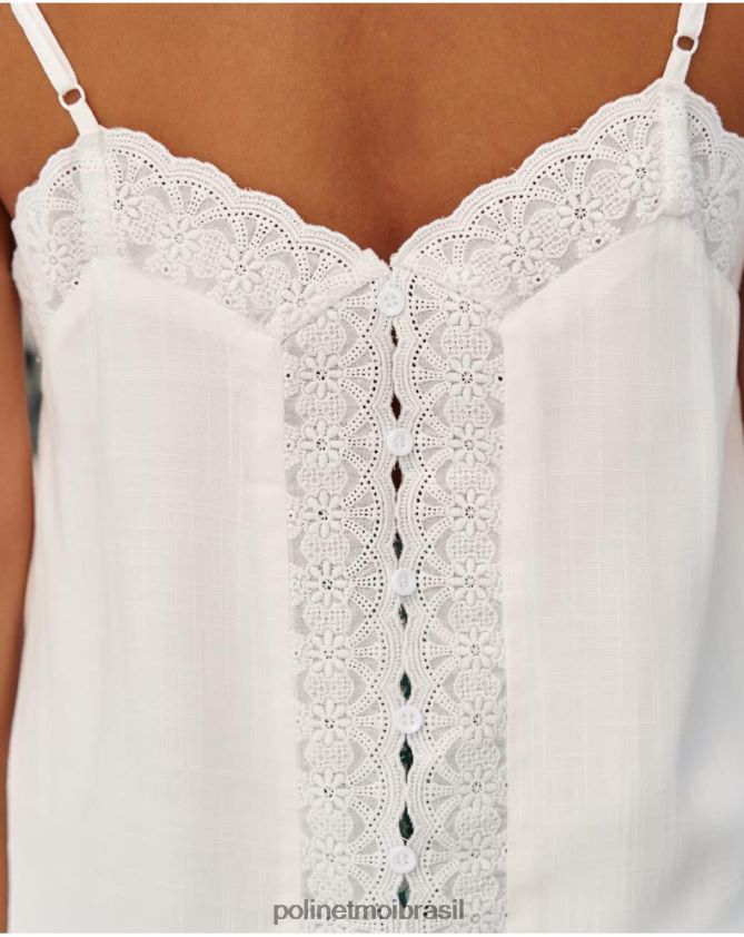 Polin et moi branco top lingerie lalia roupas 6PL246246
