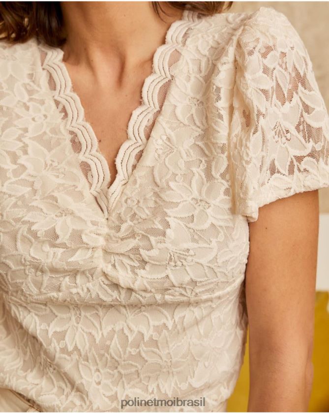 Polin et moi cru top bordado ari roupas 6PL246279