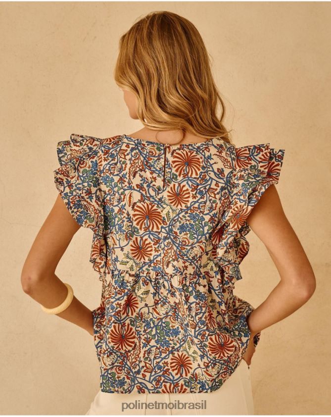 Polin et moi cru top tibéria babado roupas 6PL246277