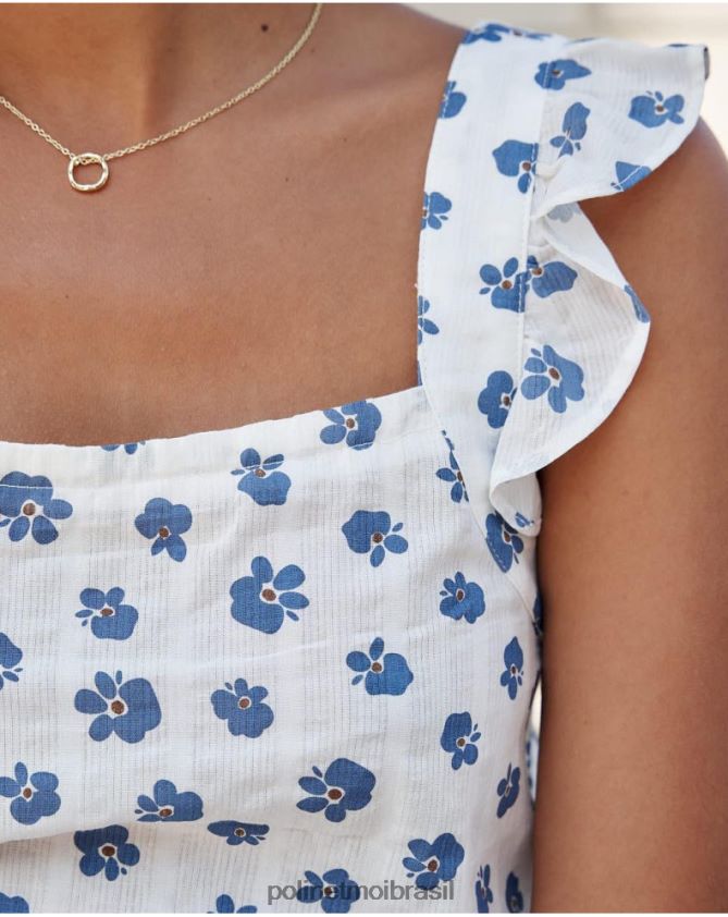 Polin et moi jeans flores superiores selene roupas 6PL246244