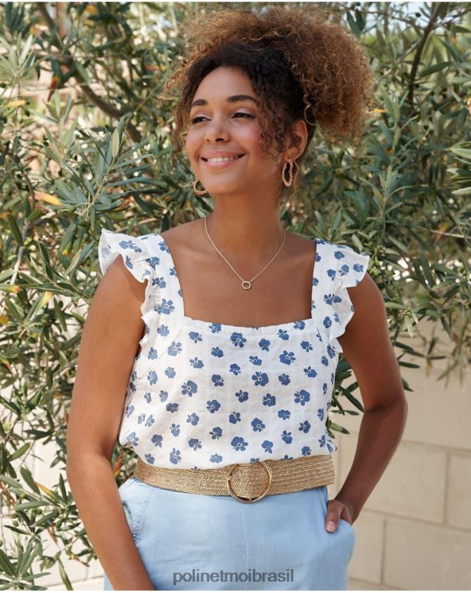 Polin et moi jeans flores superiores selene roupas 6PL246244