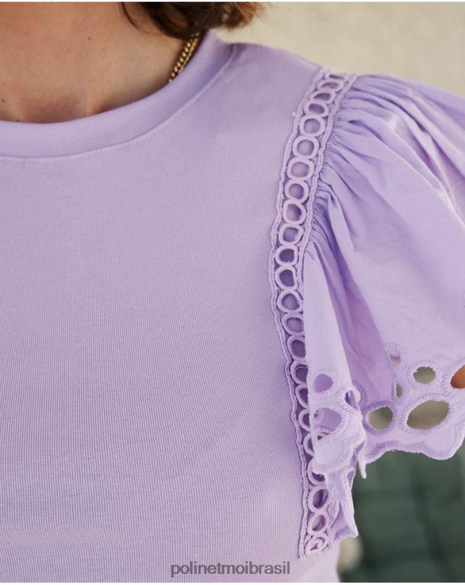 Polin et moi malva top trixie com babados roupas 6PL246254