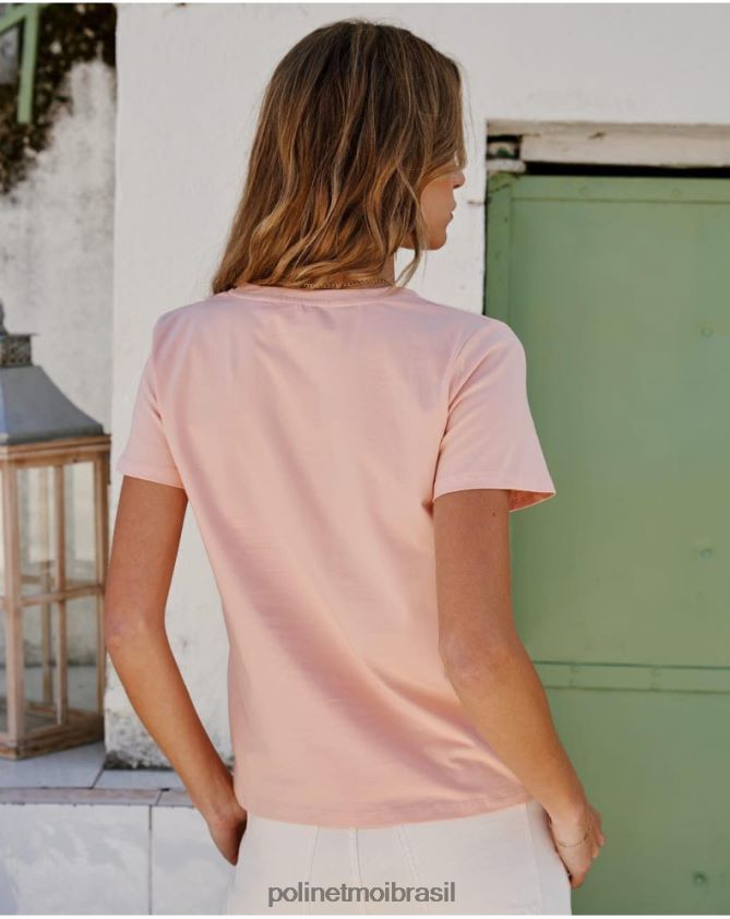 Polin et moi rosa camiseta pico eugenia roupas 6PL246274
