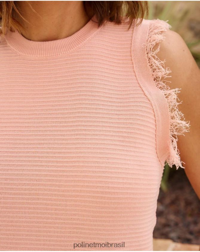Polin et moi salmão top franjas josefa roupas 6PL246272