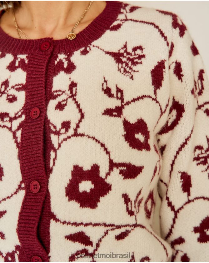 Polin et moi cru cardigã estampado sofia roupas 6PL246357