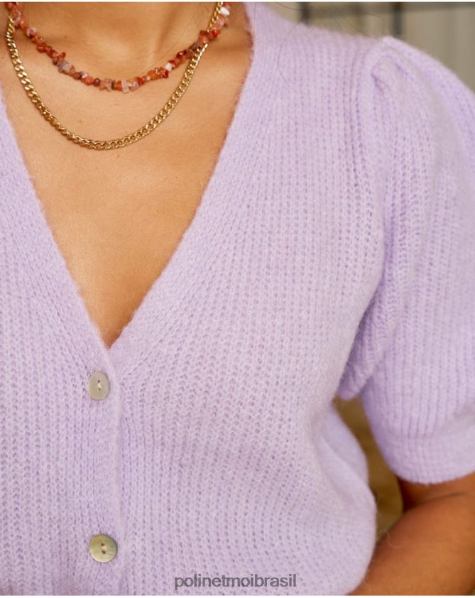 Polin et moi lilás cardigan ponto clarisa roupas 6PL246351