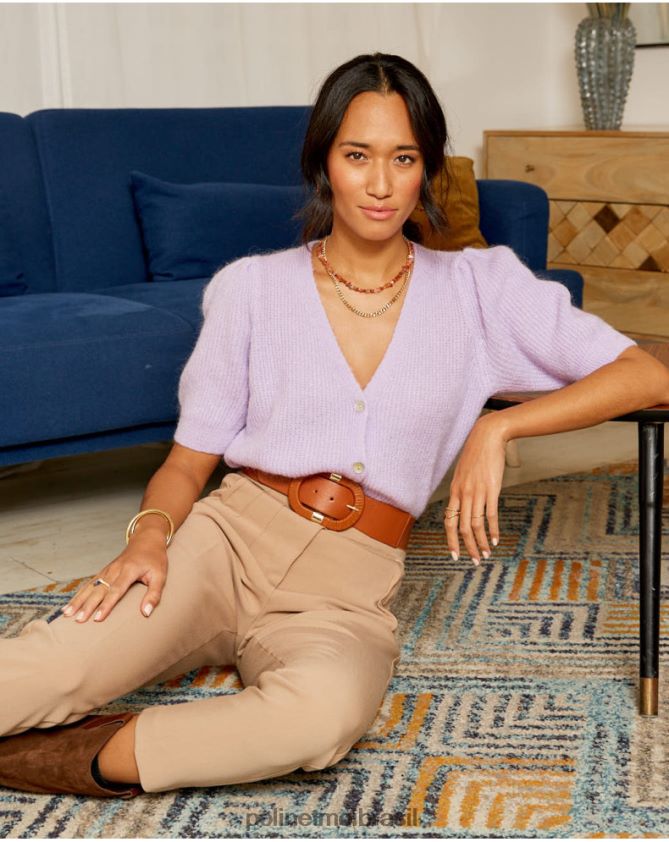 Polin et moi lilás cardigan ponto clarisa roupas 6PL246351