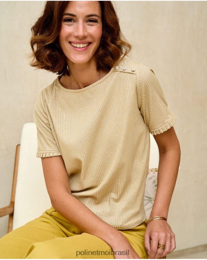 Polin et moi ouro/platina suéter simone nó roupas 6PL246343