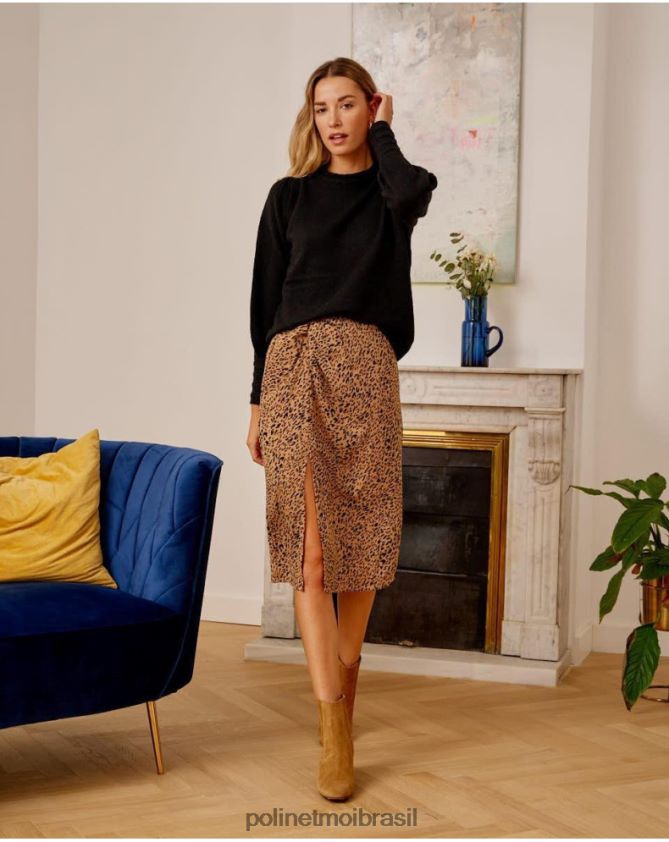 Polin et moi camelo saia com nó de jade roupas 6PL246312