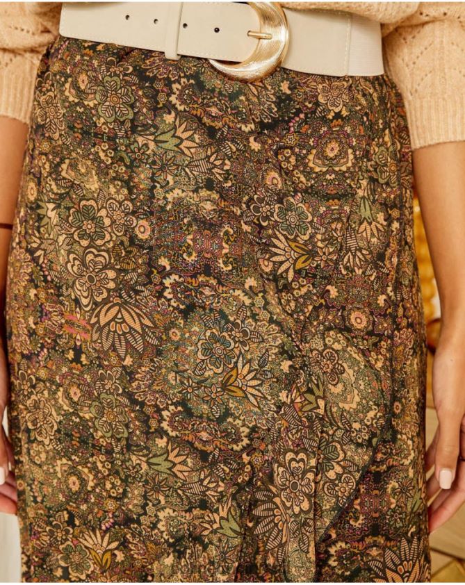 Polin et moi caqui saia babado pastora roupas 6PL246321