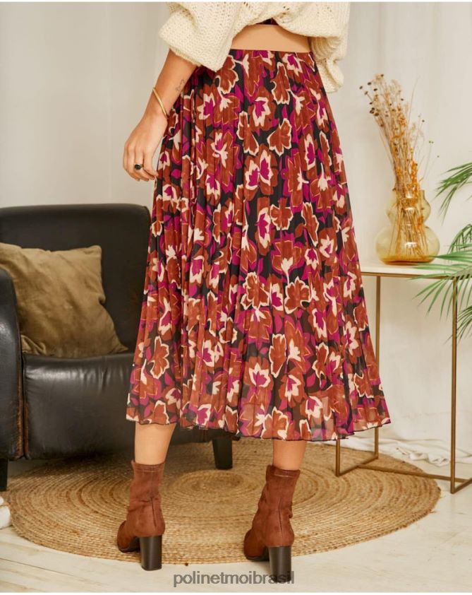 Polin et moi framboesa saia floral suzy roupas 6PL246323