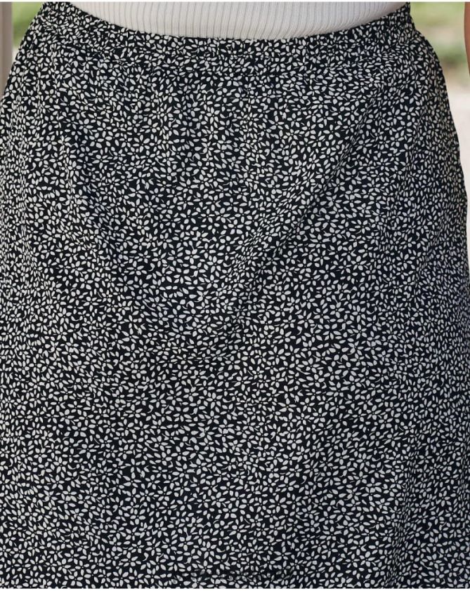 Polin et moi preto savana de saia cruzada roupas 6PL246310