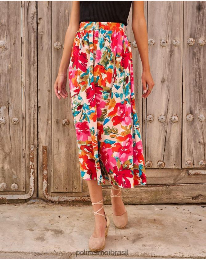 Polin et moi rosa saia longa aada roupas 6PL246303