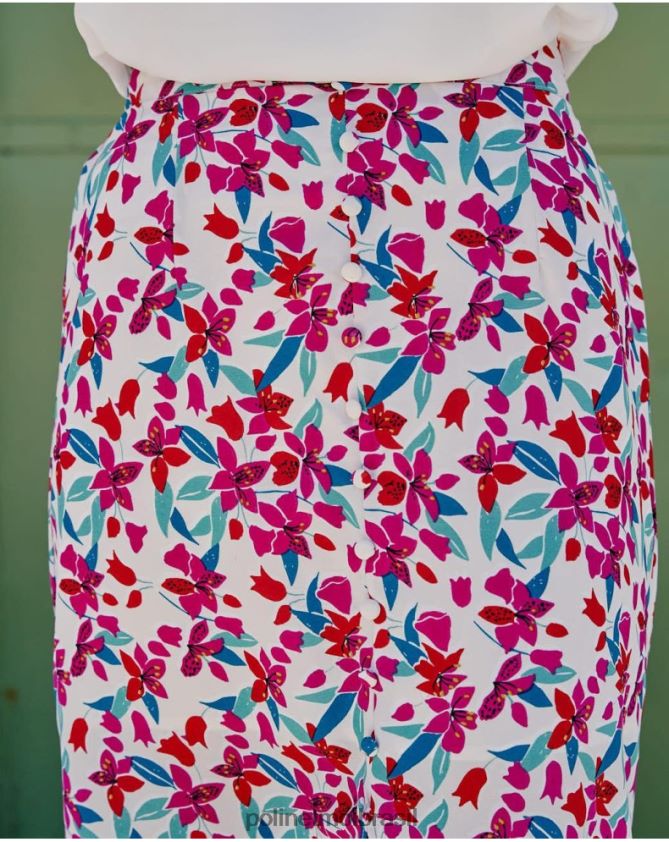 Polin et moi roxo saia midi frila roupas 6PL246308